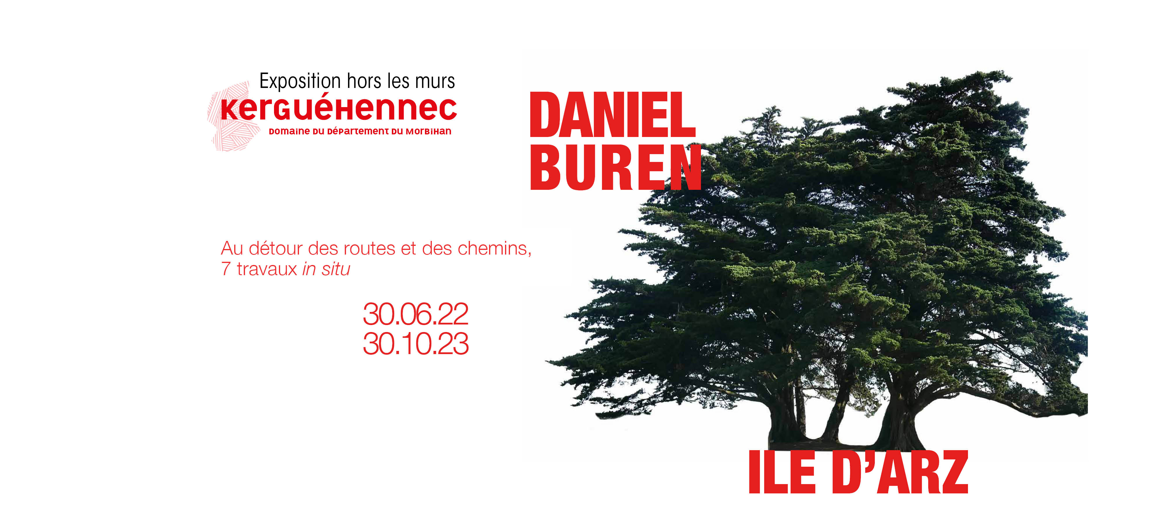 Annonce de l'exposition de Daniel Buren à l'île d'Arz.