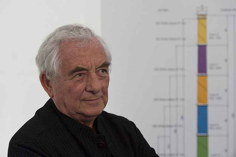 Portrait photo de l'artiste Daniel Buren.